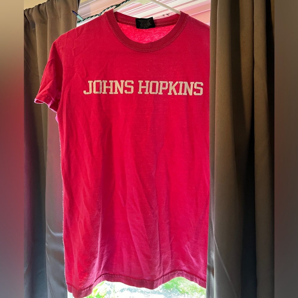 John Hopkins pink t-shirt